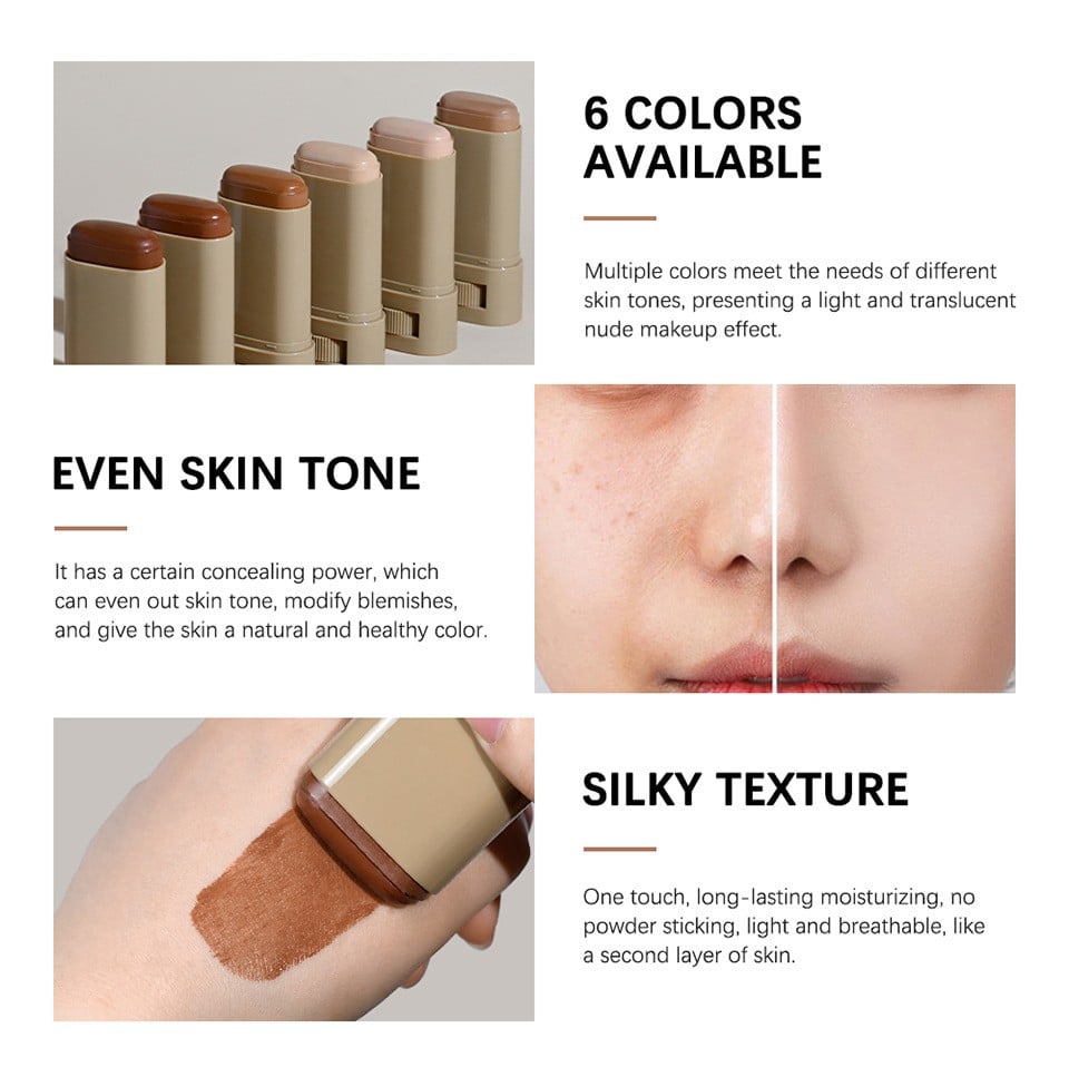 🔥🔥Foundation Stick Beauty Balm Serum Boosted Skin Tint🎁Free Concealer Brush