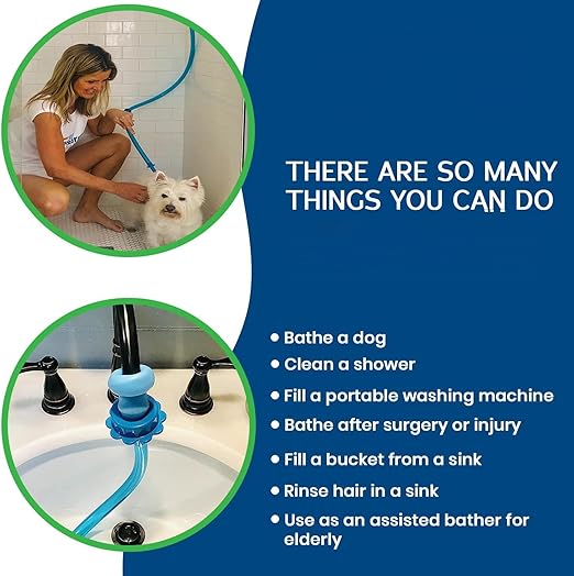 Shower & Sink Hose - Slip-On Hose for shower wall rinsing and more.