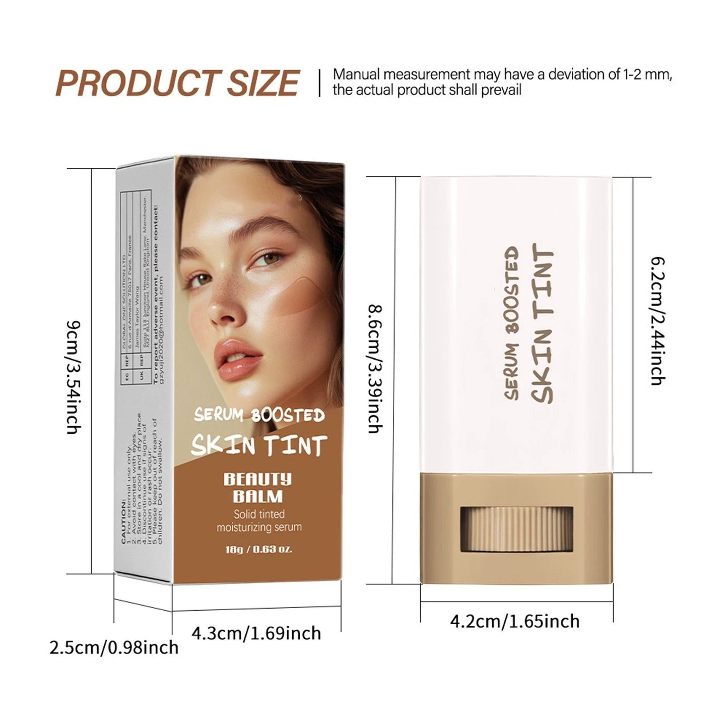 🔥🔥Foundation Stick Beauty Balm Serum Boosted Skin Tint🎁Free Concealer Brush