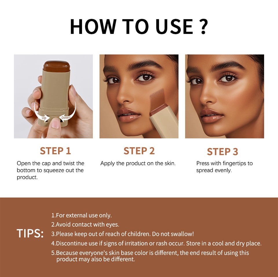 🔥🔥Foundation Stick Beauty Balm Serum Boosted Skin Tint🎁Free Concealer Brush