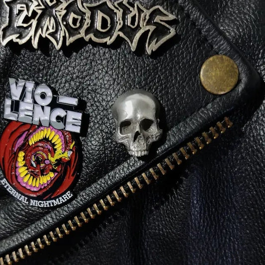 💀100% Handmade - 🔥Vintage Gothic Skull Brooch......