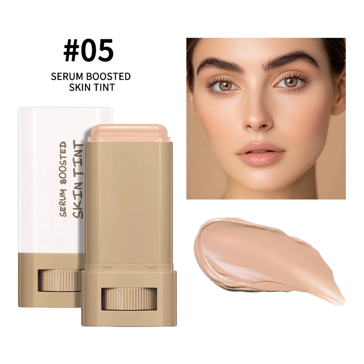 🔥🔥Foundation Stick Beauty Balm Serum Boosted Skin Tint🎁Free Concealer Brush