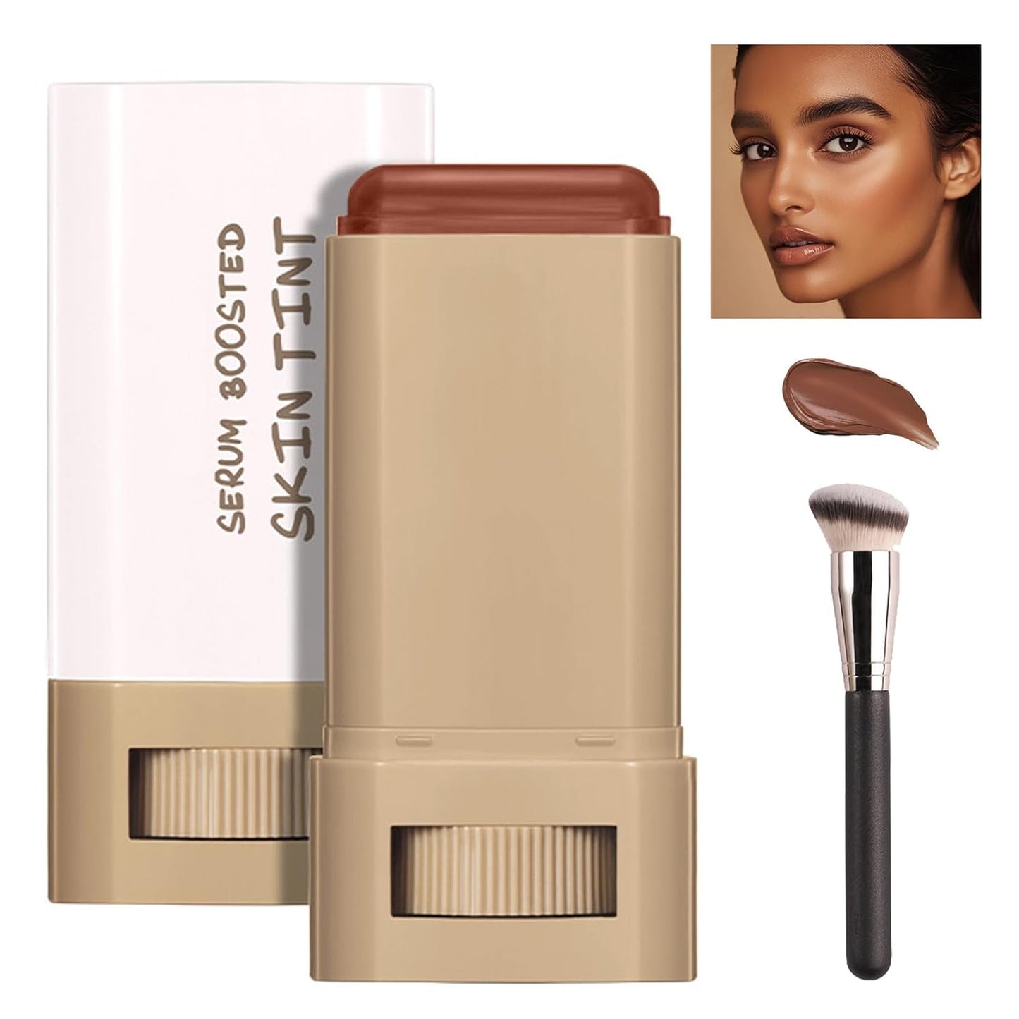 🔥🔥Foundation Stick Beauty Balm Serum Boosted Skin Tint🎁Free Concealer Brush