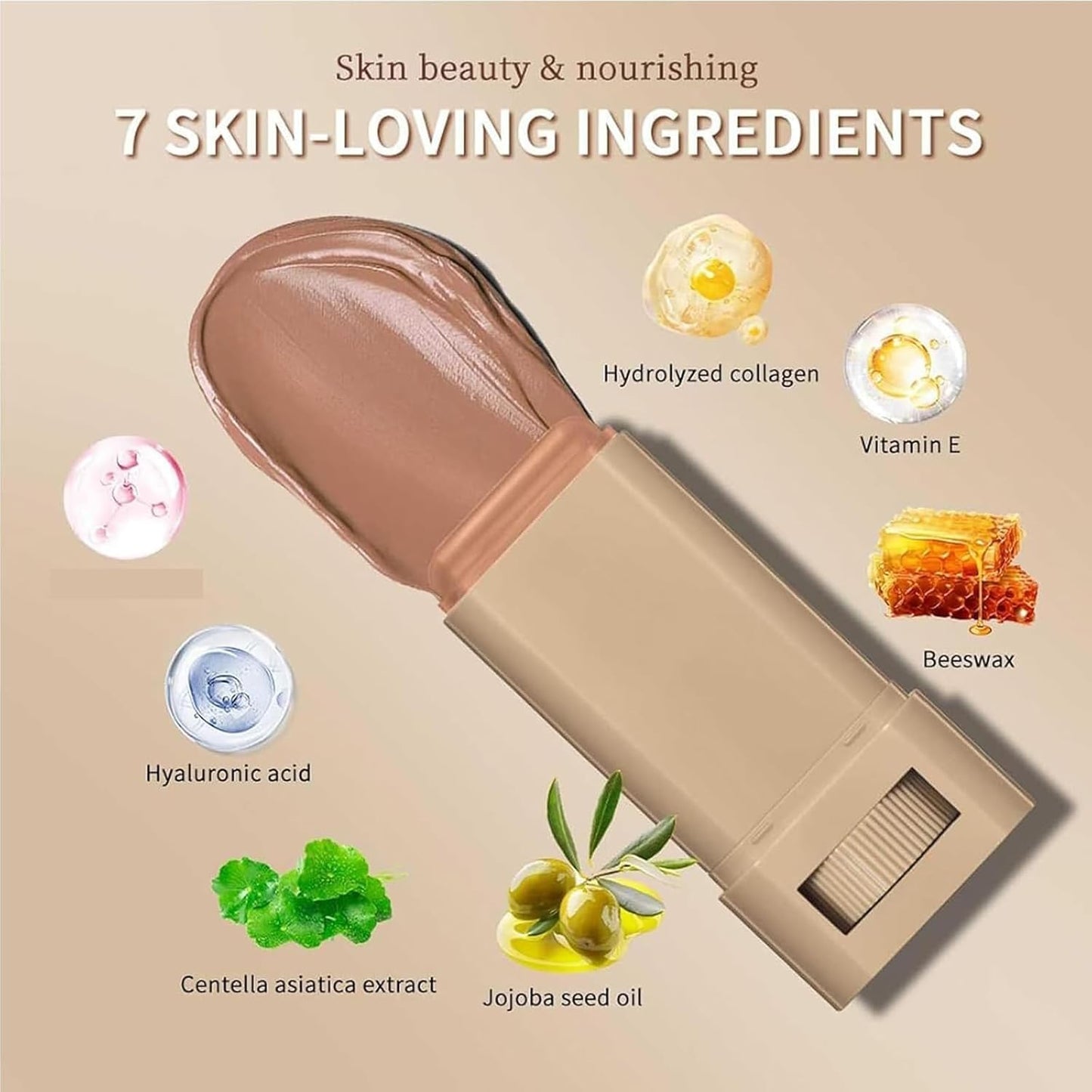 🔥🔥Foundation Stick Beauty Balm Serum Boosted Skin Tint🎁Free Concealer Brush