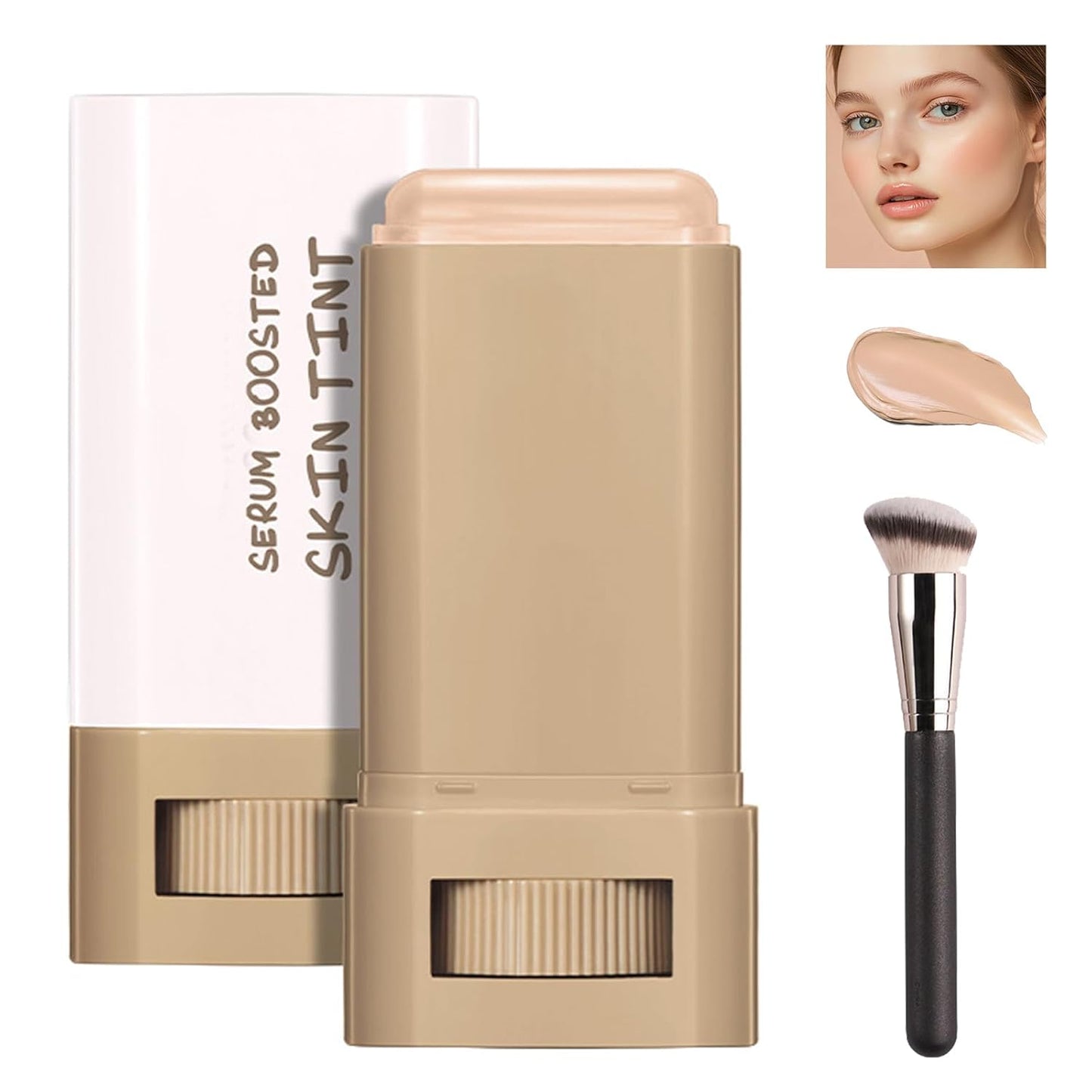 🔥🔥Foundation Stick Beauty Balm Serum Boosted Skin Tint🎁Free Concealer Brush