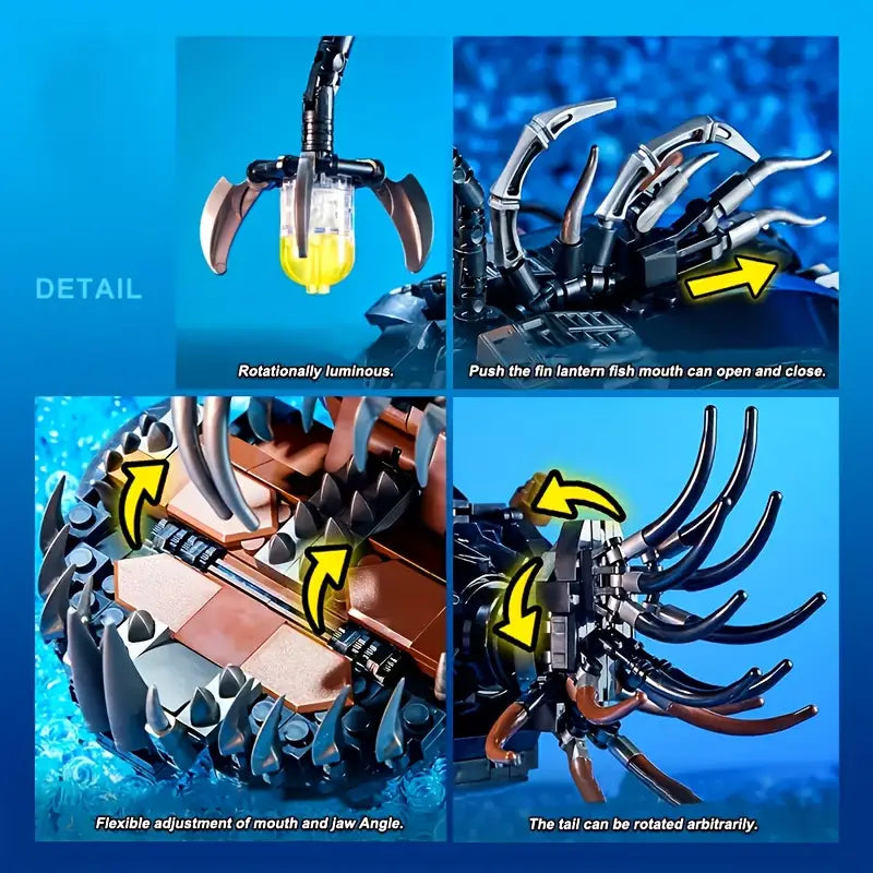 Mechanical Lantern Fish Building Block Set