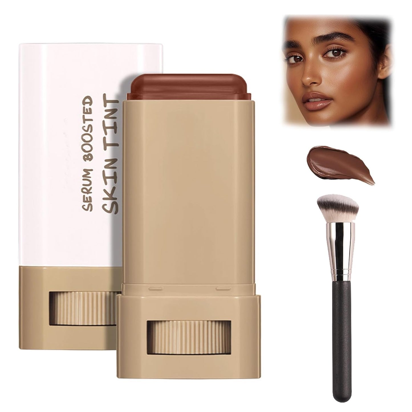 🔥🔥Foundation Stick Beauty Balm Serum Boosted Skin Tint🎁Free Concealer Brush