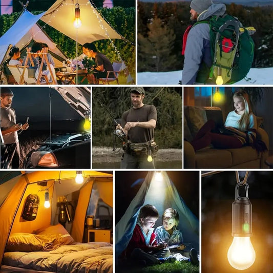 Solar Rechargeable Hooked Camping Light