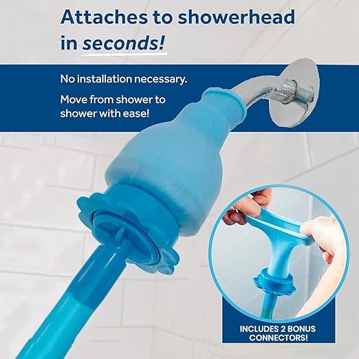 Shower & Sink Hose - Slip-On Hose for shower wall rinsing and more.