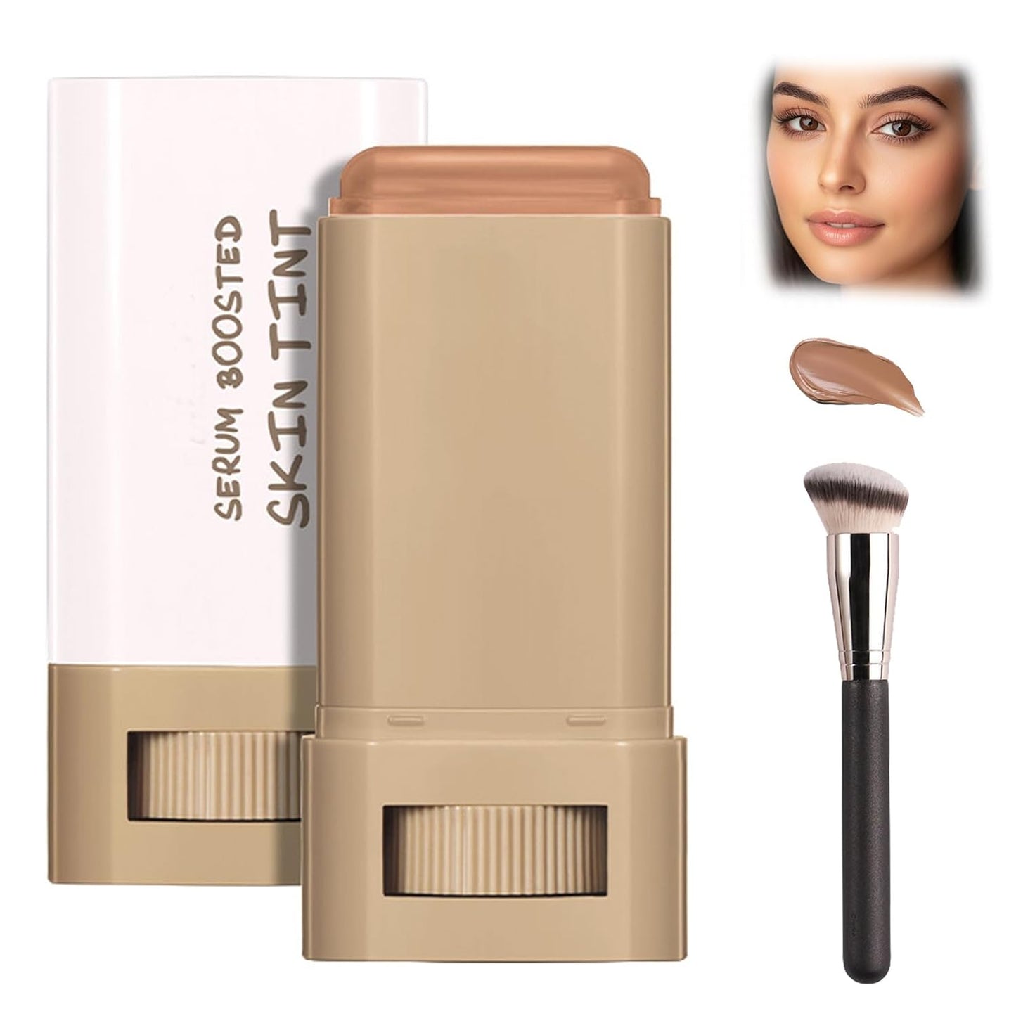 🔥🔥Foundation Stick Beauty Balm Serum Boosted Skin Tint🎁Free Concealer Brush