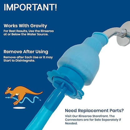 Shower & Sink Hose - Slip-On Hose for shower wall rinsing and more.